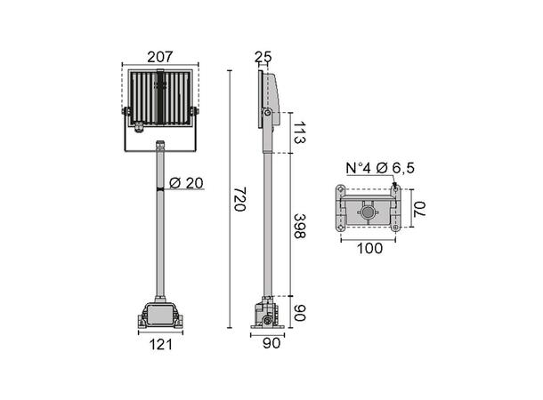 GUELL ZERO LED KIT SORT 28W 4000K 2572LM IP66 
