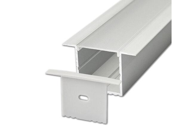 Aluminiumsprofil HL-BAPL017 Alu.profil 2M, innfelt, H= 34,9mm 