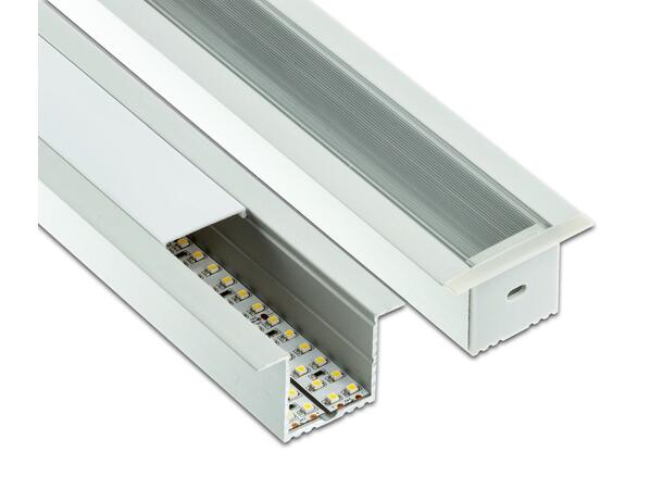 Aluminiumsprofil HL-BAPL017 Alu.profil 2M, innfelt, H= 34,9mm 