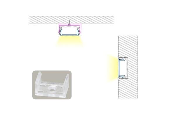 Aluminiumsprofil for utenpål. Mont. sort HL-BAPL002 