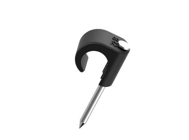 Klips 8-12 sort syrefast stift  100 stk 