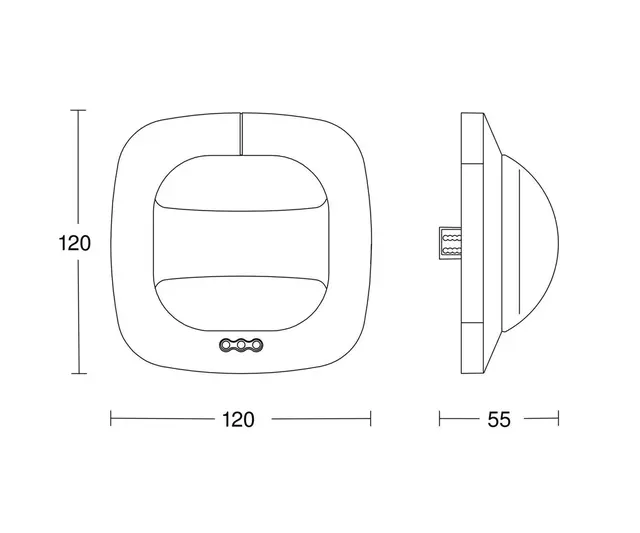 DUAL HF KORRIDOR MIKROBØLGE MULTISENSOR Dali-2.   Hvit 