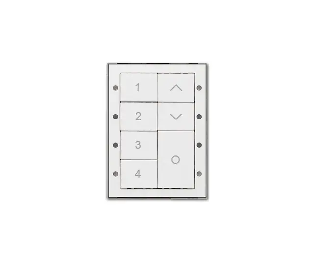 Digidim 135 Dali-2 Trykknapp panel 7kn. Dali-2.  4 scener/av/opp/ned, Hvit 