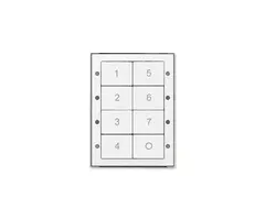 Digidim 136 Dali-2 Trykknapp panel 8kn. Dali-2.  7 scener/av, Hvit