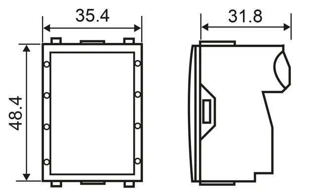 Digidim 13xx D2 Bryterpanel Sort/Hvit 