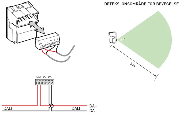 Digidim 318 Sensor Vegg Sort 