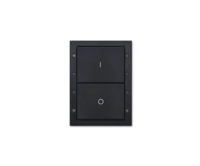 Digidim 131 Dali-2 Trykknapp panel 2 kn. Dali-2.  Av/på, Sort 