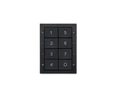 Digidim 136 Dali-2 Trykknapp panel 8kn. Dali-2.  7 scener/av, Sort