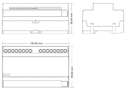 Rele modul Dali-2 4 Kanaler DIN 4x16A 