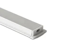 Aluminiumsprofil for innfelling, HL-B001 2M  Opal/Klar