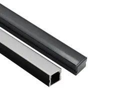 Aluminiumsprofil for utenpål. Mont. sort HL-B004B