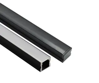 Aluminiumsprofil for utenpål. Mont. sort HL-B004B