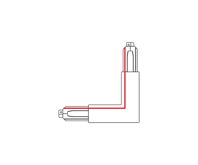 Onetrack L tilkobling intern, Sort 
