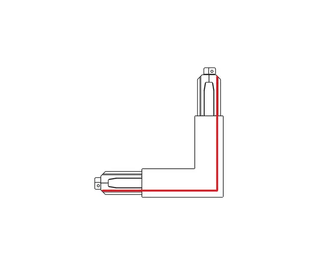 Onetrack L tilkobling ekstern, Sort 
