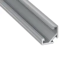 Aluminiumsprofil Hjørne 2M  Aluminium Opal 23,3x11,8mm Type C