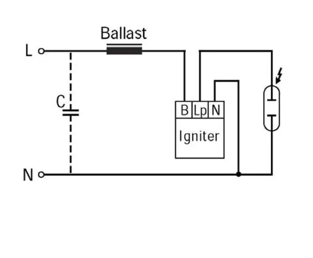 Tennapparat for NAH lampe NI 70 S 4KTU. 