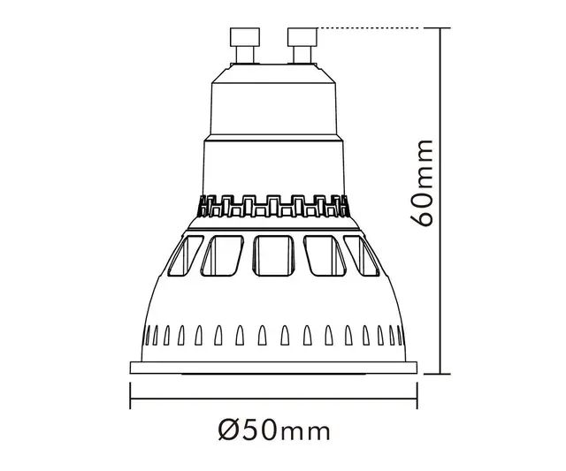 LED Pære GU10 2700K Sort 4,5W 