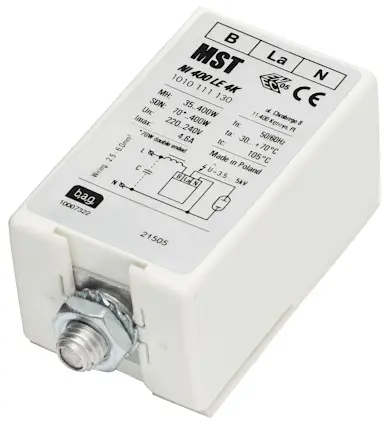 Tennapparat for NAH og HI lampe NI 400 LE4K 