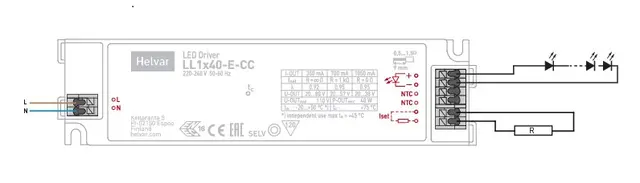 LED Driver Helvar LL1x40w-E-CC LL1x40w-E-CC 