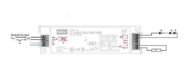 LED Driver  40W  Dali LL1x40-E-DA-700-1050 