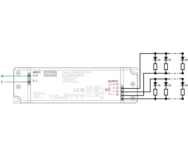 LED Driver 12V 75W LL1x75-CV12 
