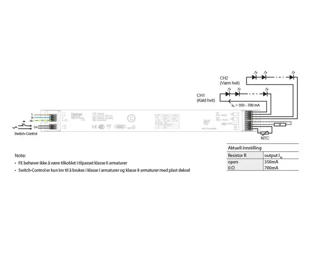 LED Driver 2x60w 700mA DALI  (LL60/2-E-DA-iC – 60 W ) 