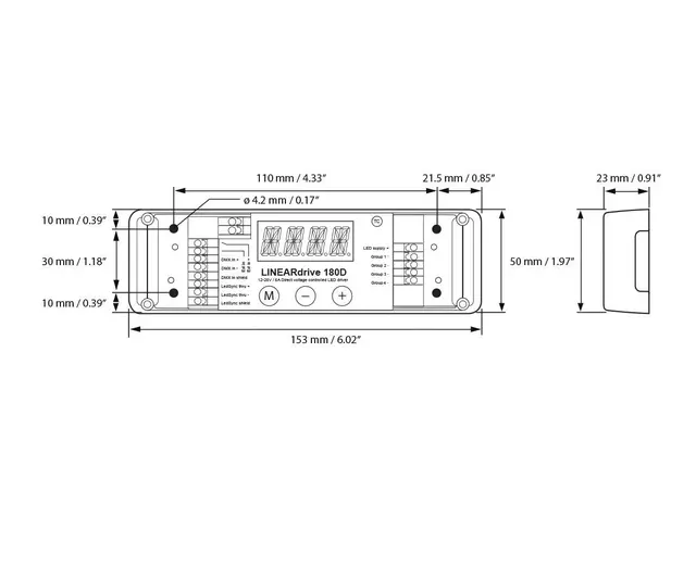 LINEAR Drive DC,720w DMX/Dali/0-10V,4K 