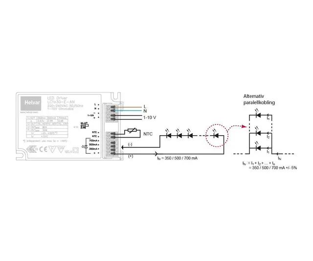 LED Driver 1x30W 1-10V LC1x30-E-AN 