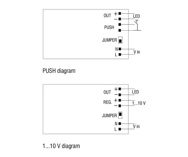 LED Driver Micro Jolly 6W 350MA 1-10V PUSH 