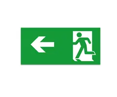 Utskiftbar markeringsskilt VENSTRE ISO ENKEL - venstre