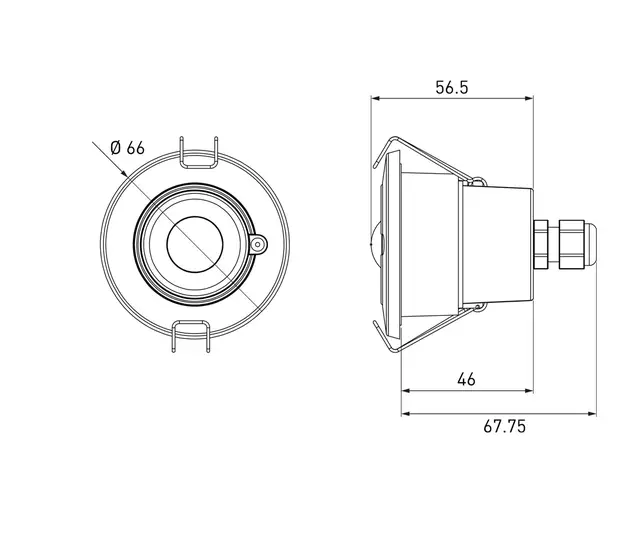 Digidim 322 High Bay Sensor Sort IP65 