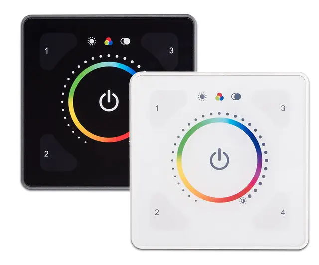 Illustris Panel front full farge kontrol Sort eller hvit 