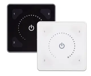 Illustris Panel front standard dimming Sort eller hvit