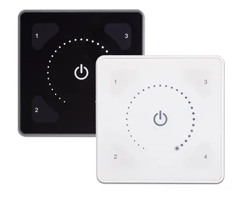 Illustris Panel front standard dimming Sort eller hvit