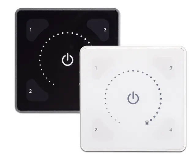 Illustris Panel front standard dimming Sort eller hvit 