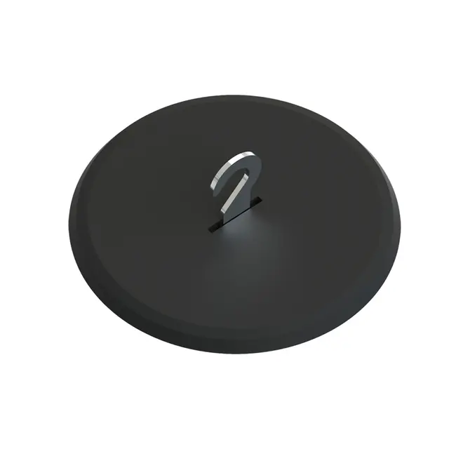 Lokk med krok sort 15kg M4 115x15 