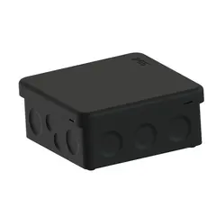 Koblingsboks IP65 sort 88x88x40 Med strekkavlaster