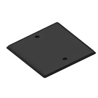Vegglokk enkel sort 71mm firkantet
