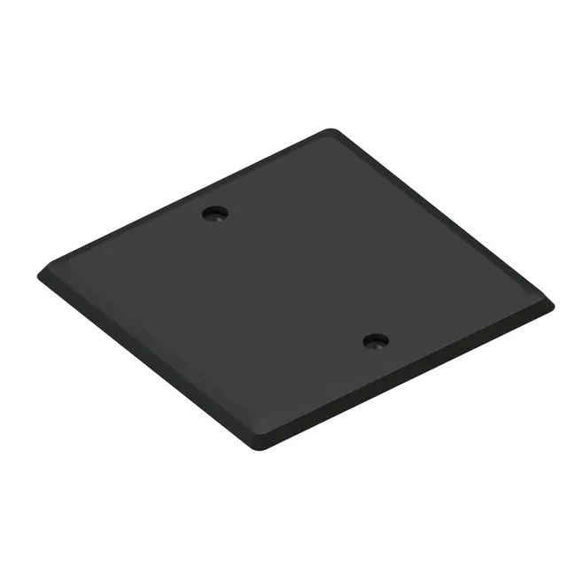 Vegglokk enkel sort 71mm firkantet 