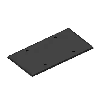 Vegglokk dobbel sort 2x71mm firkantet