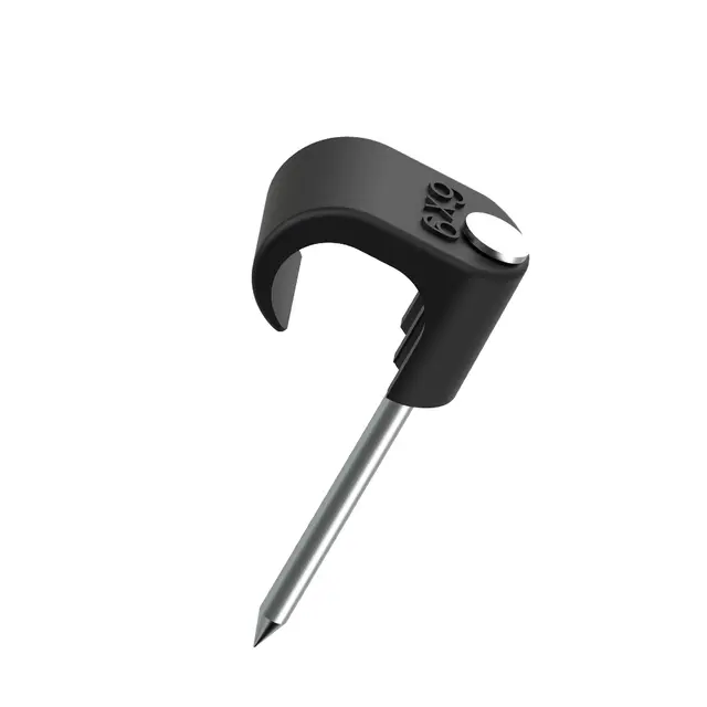 Klips 6x9 sort syrefast stift  100 stk. 