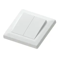 Bryter 16A/1+1 polarhvit innfelt 1+1 pol