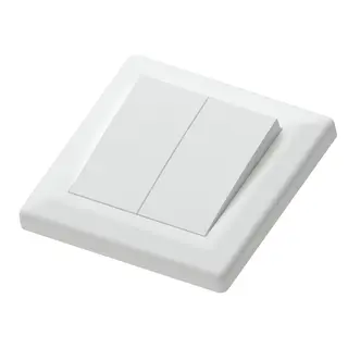 Bryter 16A/1+1 polarhvit innfelt 1+1 pol