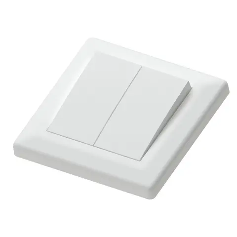 Bryter 16A/1+1 polarhvit innfelt 1+1 pol