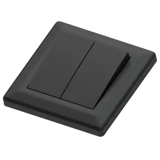 Bryter 16A/1+1 sort innfelt 1+1 pol