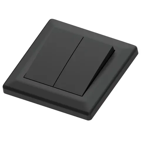 Bryter 16A/1+1 sort innfelt 1+1 pol