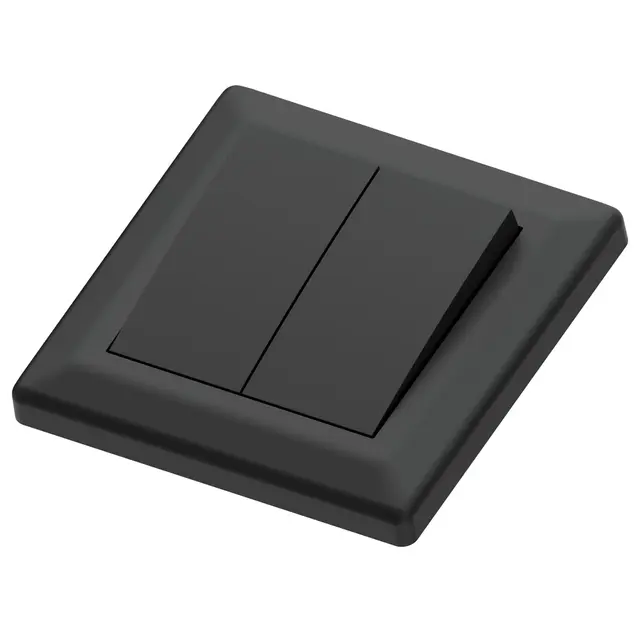 Bryter 16A/1+1 sort innfelt 1+1 pol 