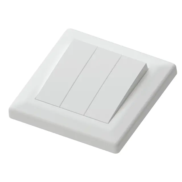 Bryter 16A/1+1+1 polarhvit innfelt 1+1+1 pol 