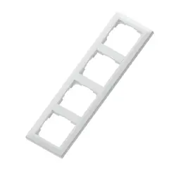 Bryter ramme 4-veis Euro polarhvit RS