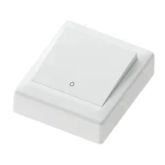 Bryter påvegg 16A/2 polarhvit IP20 2 pol